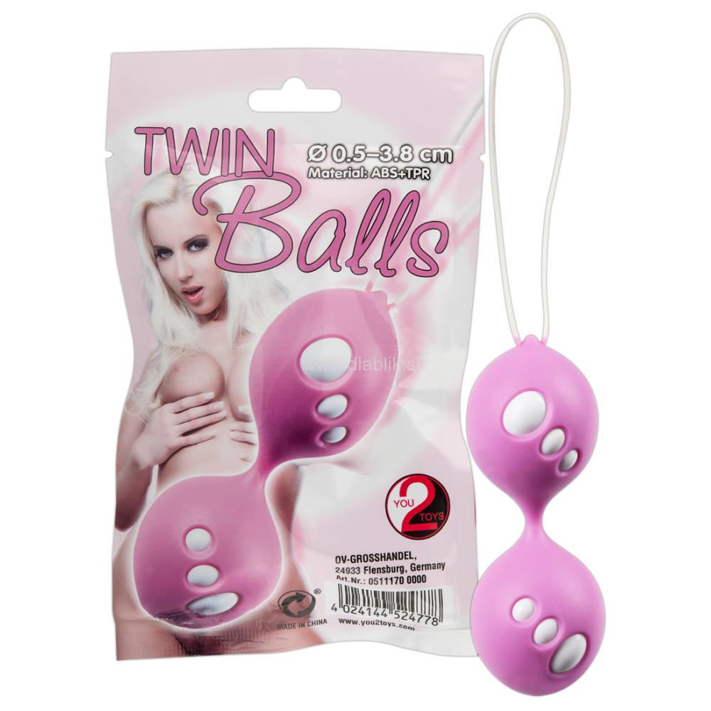 Venušine guličky Twin Balls rúžové