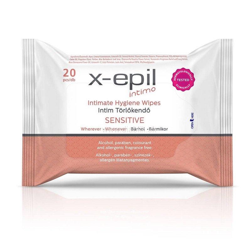 Intímne Čistiace utierky X-Epil Intimo 20ks