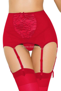 Podväzkový pás High Waist red